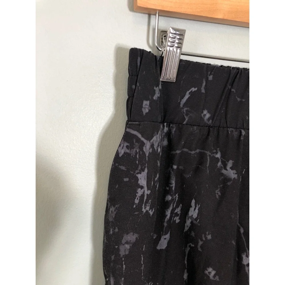 RBX Skort Womens Medium Black Gray Marble Print Active Tennis Skirt Pockets